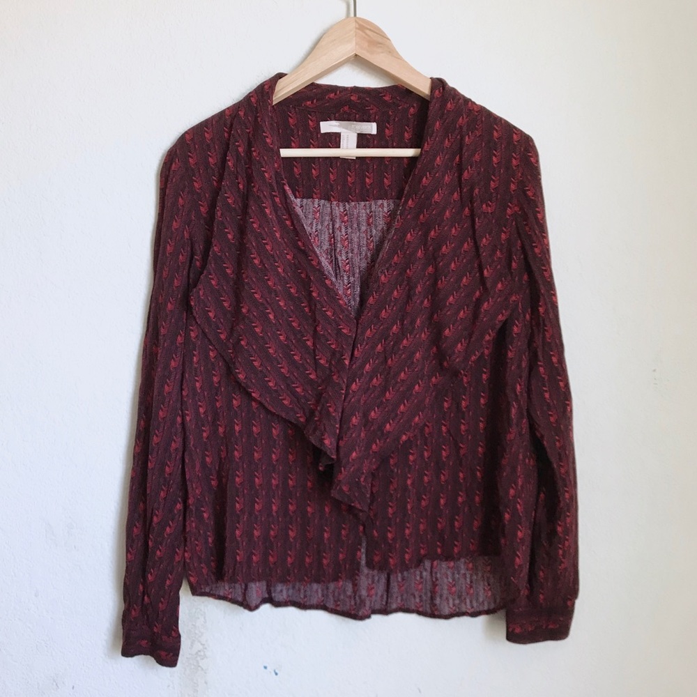 Long Sleeve Ruffle Blouse